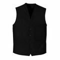 Black Chef Designs V Neck Button Front Vest